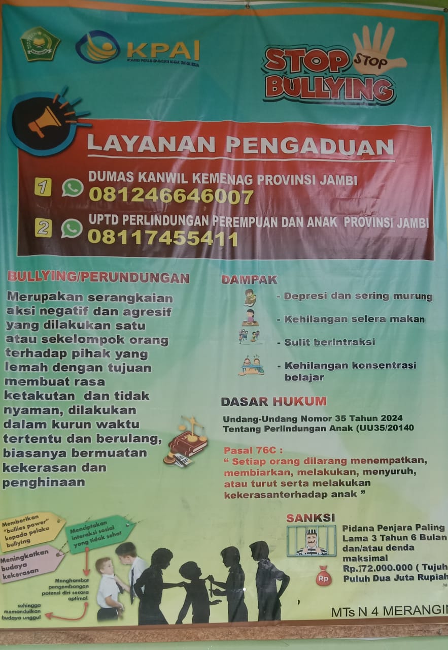 MTs NEGERI 4 MERANGIN SERIUS TANGANI BULLYING